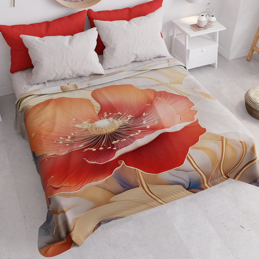 Copriletto Estivo, Coperta Leggera, Lenzuola Copriletto Floreale 06-9