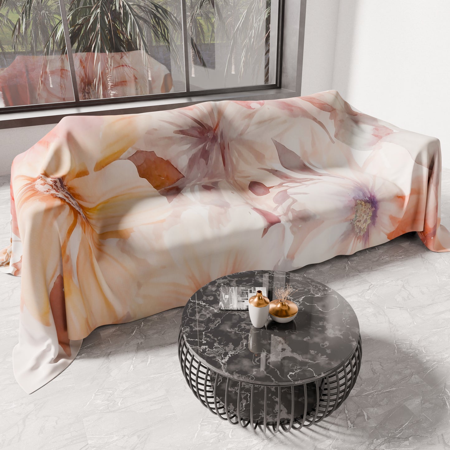 Copriletto Estivo, Coperta Leggera, Lenzuola Copriletto Floreale F1