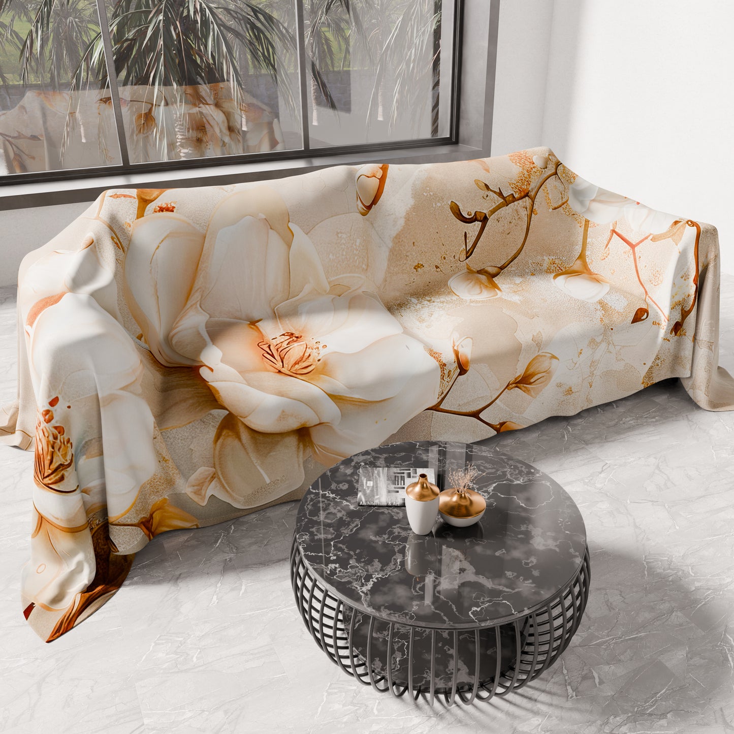 Copriletto Estivo, Coperta Leggera, Lenzuola Copriletto Floreale F12