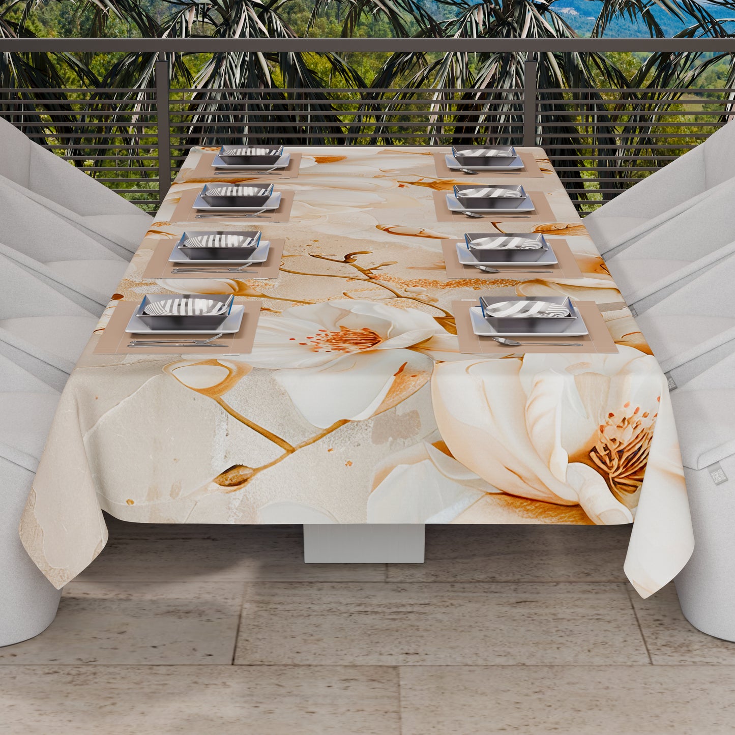 Telo Arredo Copridivano, Copriletto, Copritavolo e Copritutto in Microfibra | Fantasia Floreale F12