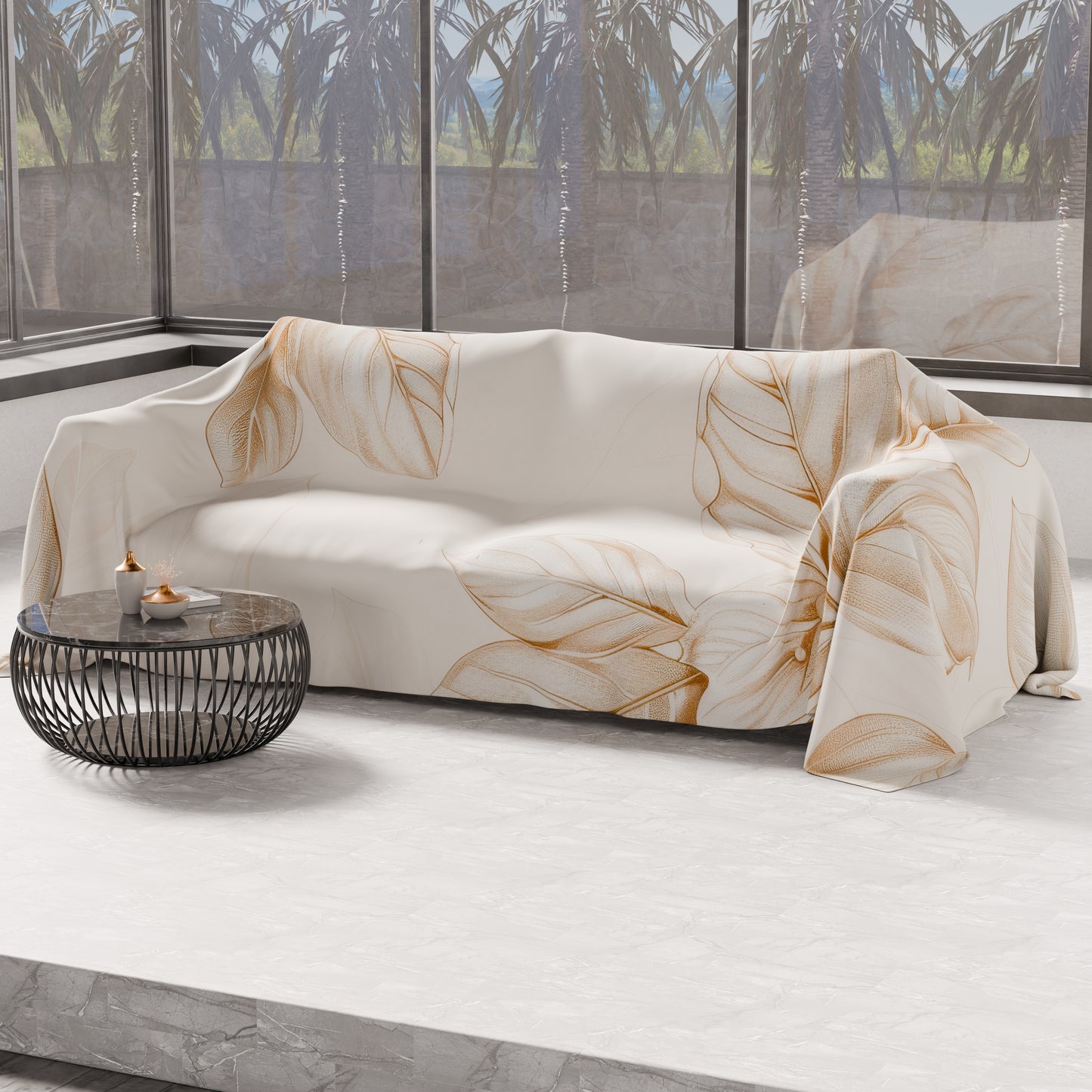 Telo Arredo Copridivano, Copriletto, Copritavolo e Copritutto in Microfibra | Fantasia Floreale F150