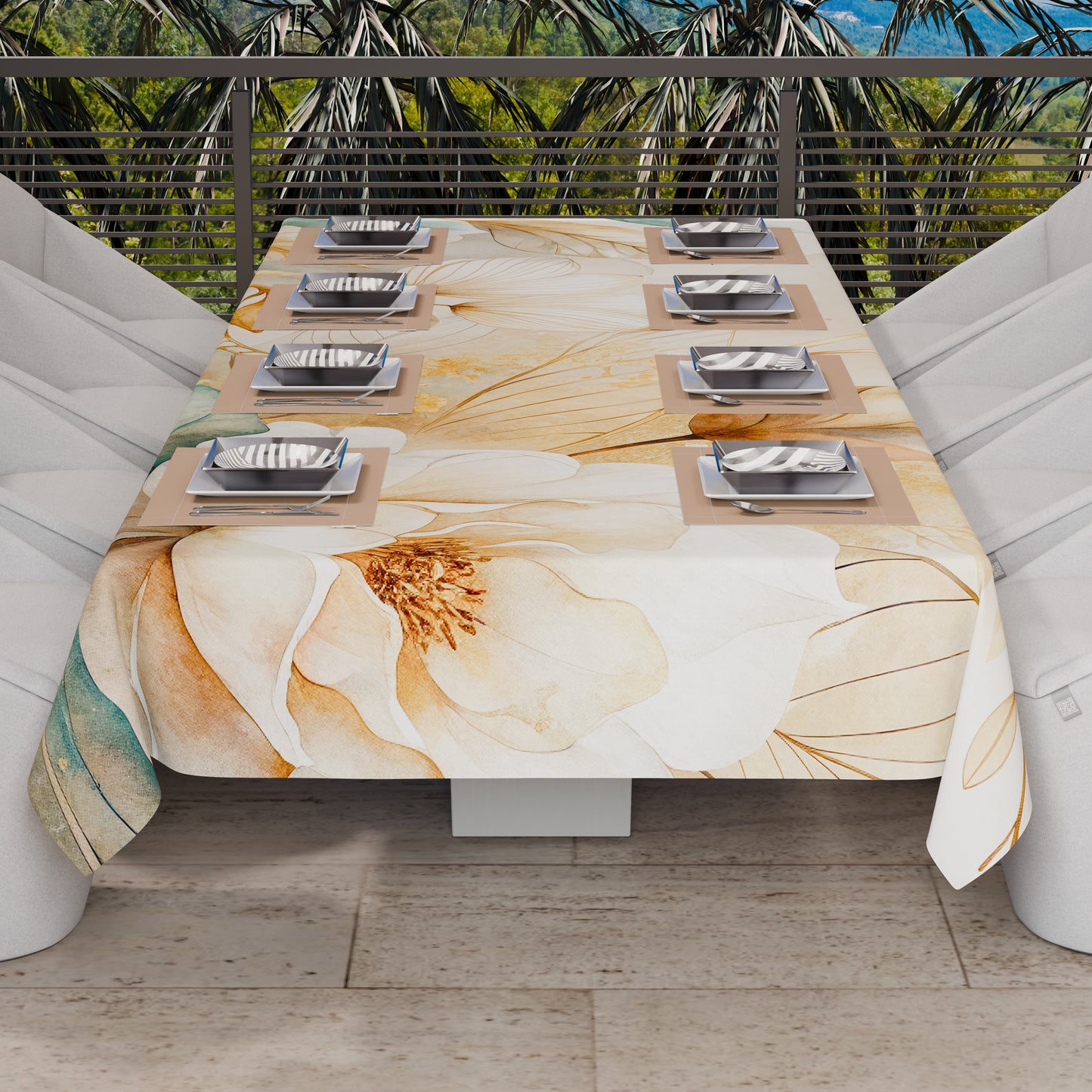 Telo Arredo Copridivano, Copriletto, Copritavolo e Copritutto in Microfibra | Fantasia Floreale F154