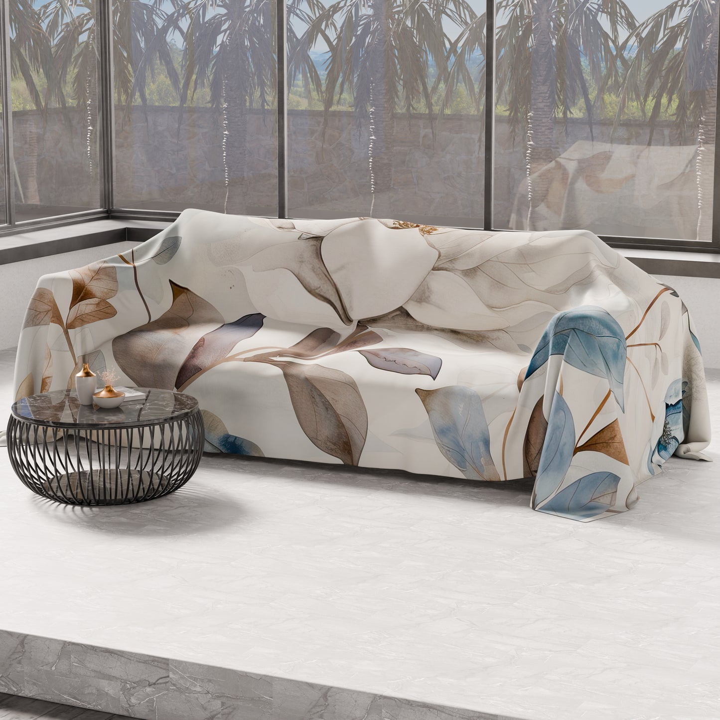 Telo Arredo Copridivano, Copriletto, Copritavolo e Copritutto in Microfibra | Fantasia Floreale F16