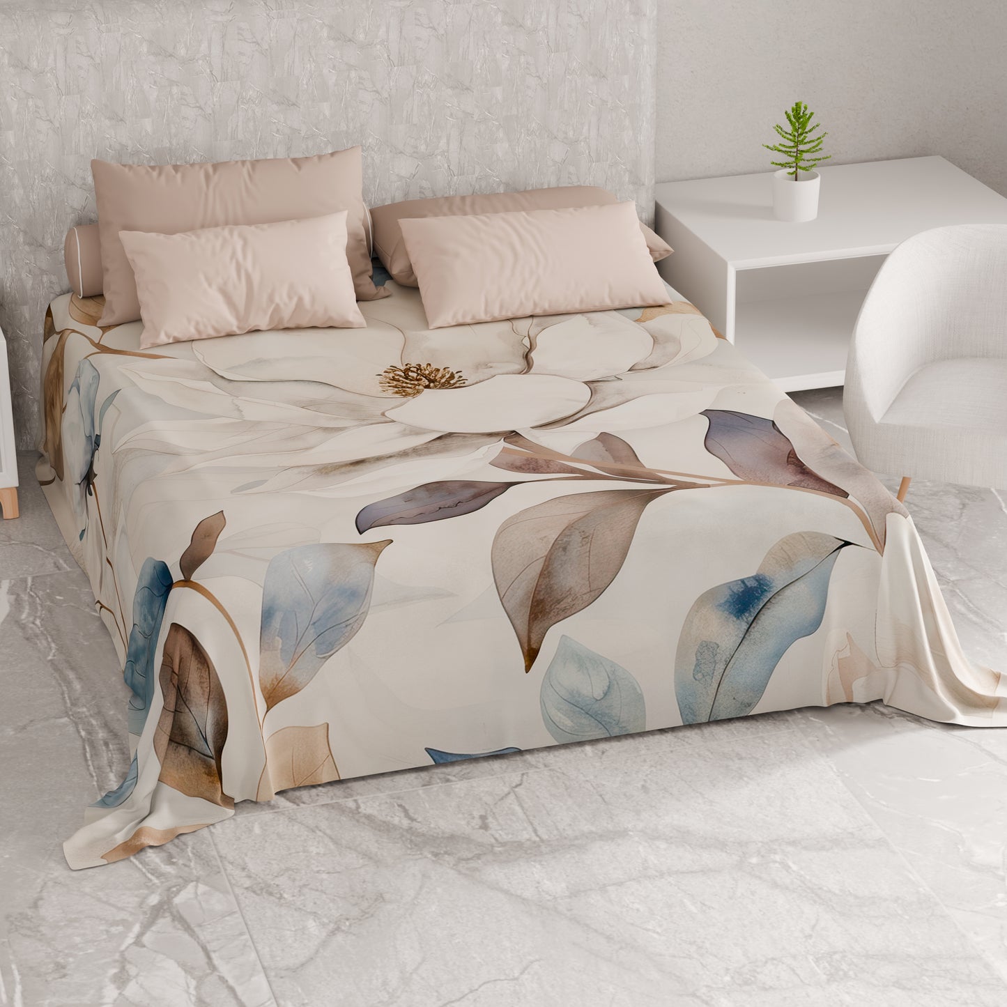 Telo Arredo Copridivano, Copriletto, Copritavolo e Copritutto in Microfibra | Fantasia Floreale F16