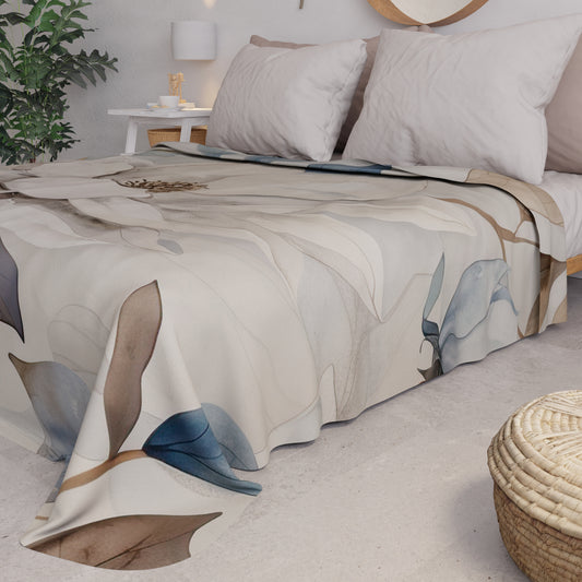 Copriletto Estivo, Coperta Leggera, Lenzuola Copriletto Floreale F16