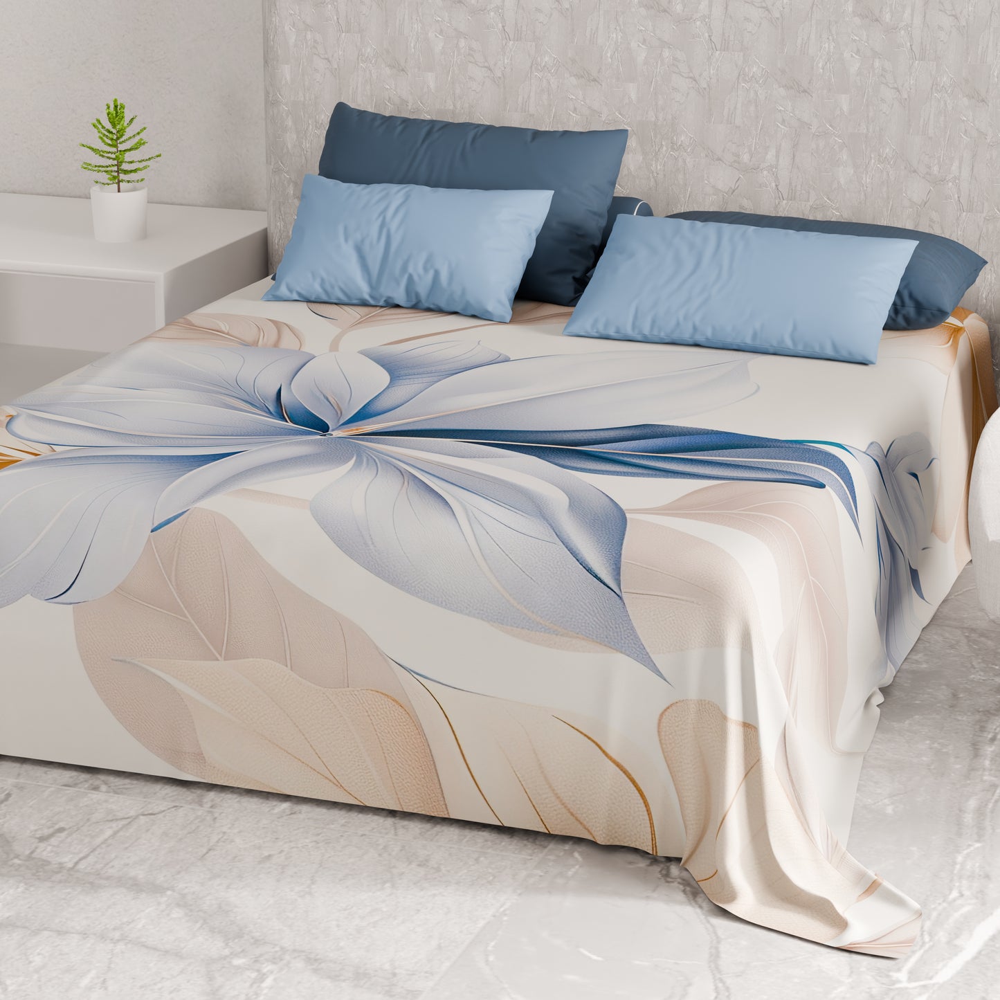 Telo Arredo Copridivano, Copriletto, Copritavolo e Copritutto in Microfibra | Fantasia Floreale F164