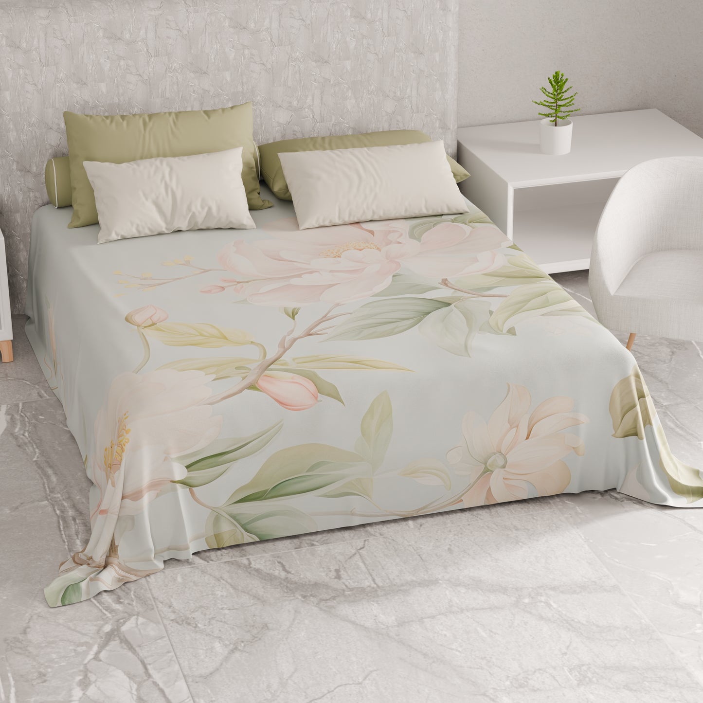 Telo Arredo Copridivano, Copriletto, Copritavolo e Copritutto in Microfibra | Fantasia Floreale F172