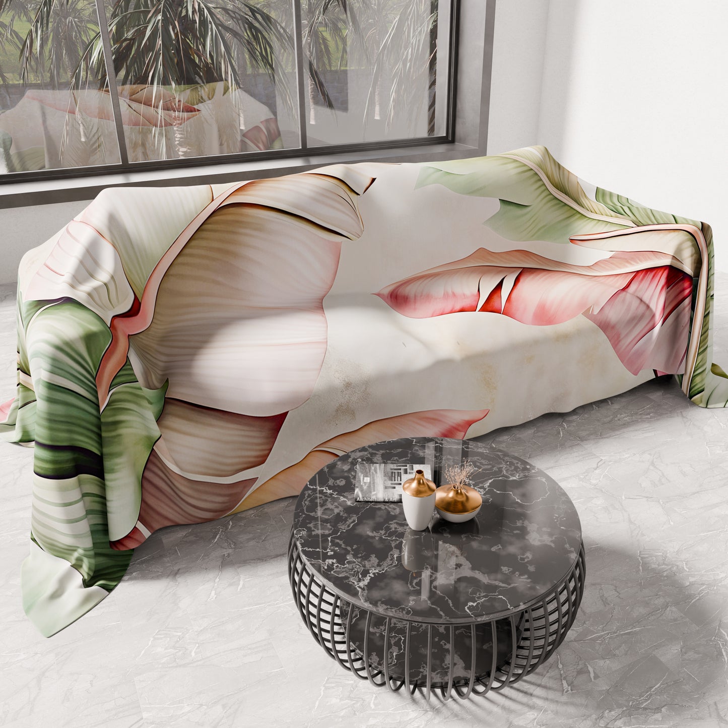 Copriletto Estivo, Coperta Leggera, Lenzuola Copriletto Floreale F191