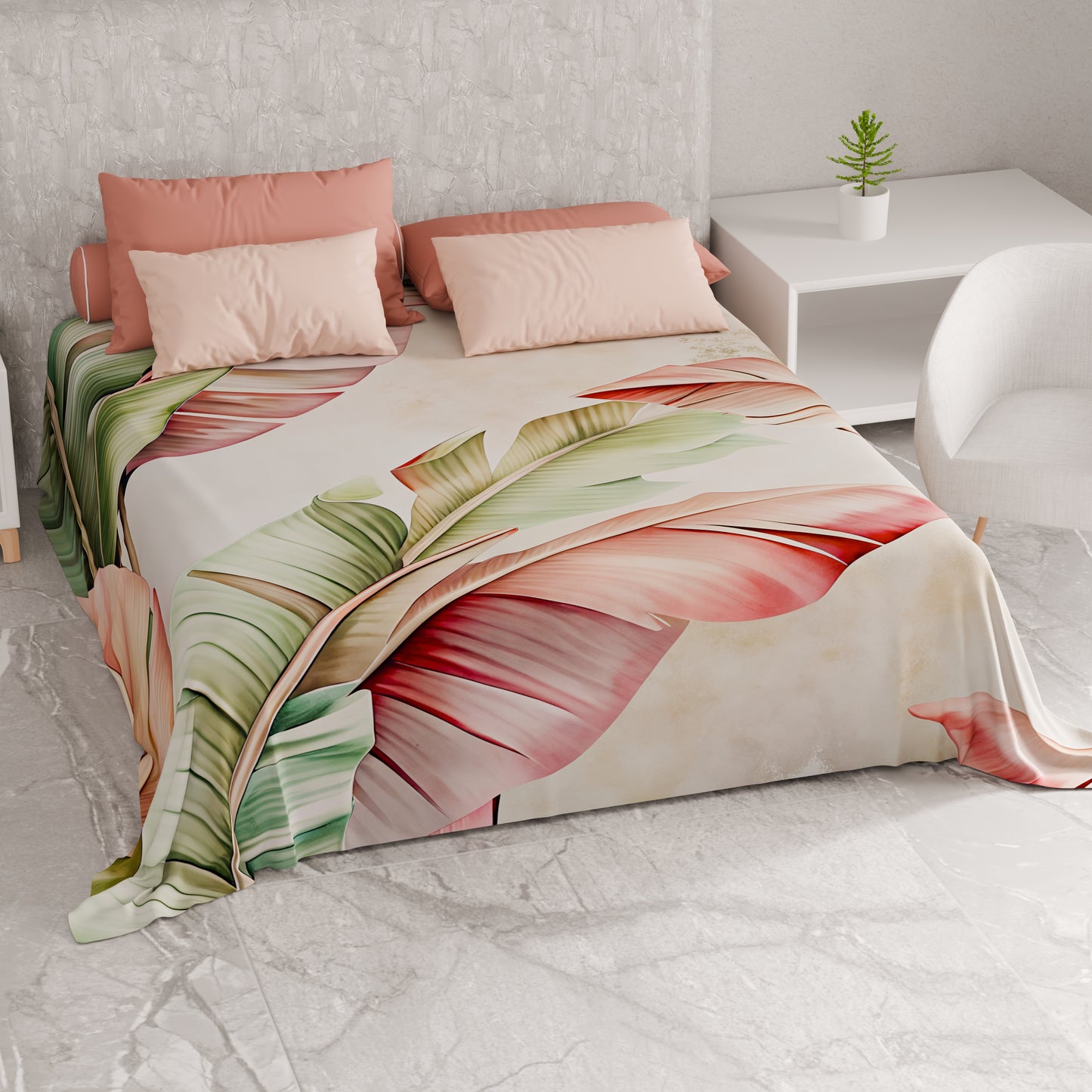 Telo Arredo Copridivano, Copriletto, Copritavolo e Copritutto in Microfibra | Fantasia Floreale F191