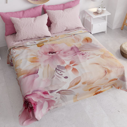 Couvre-lit d'été, Couverture légère, Draps couvre-lit Floral F2