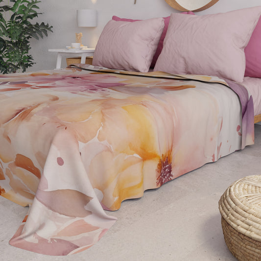 Couvre-lit d'été, Couverture légère, Draps couvre-lit Floral F2