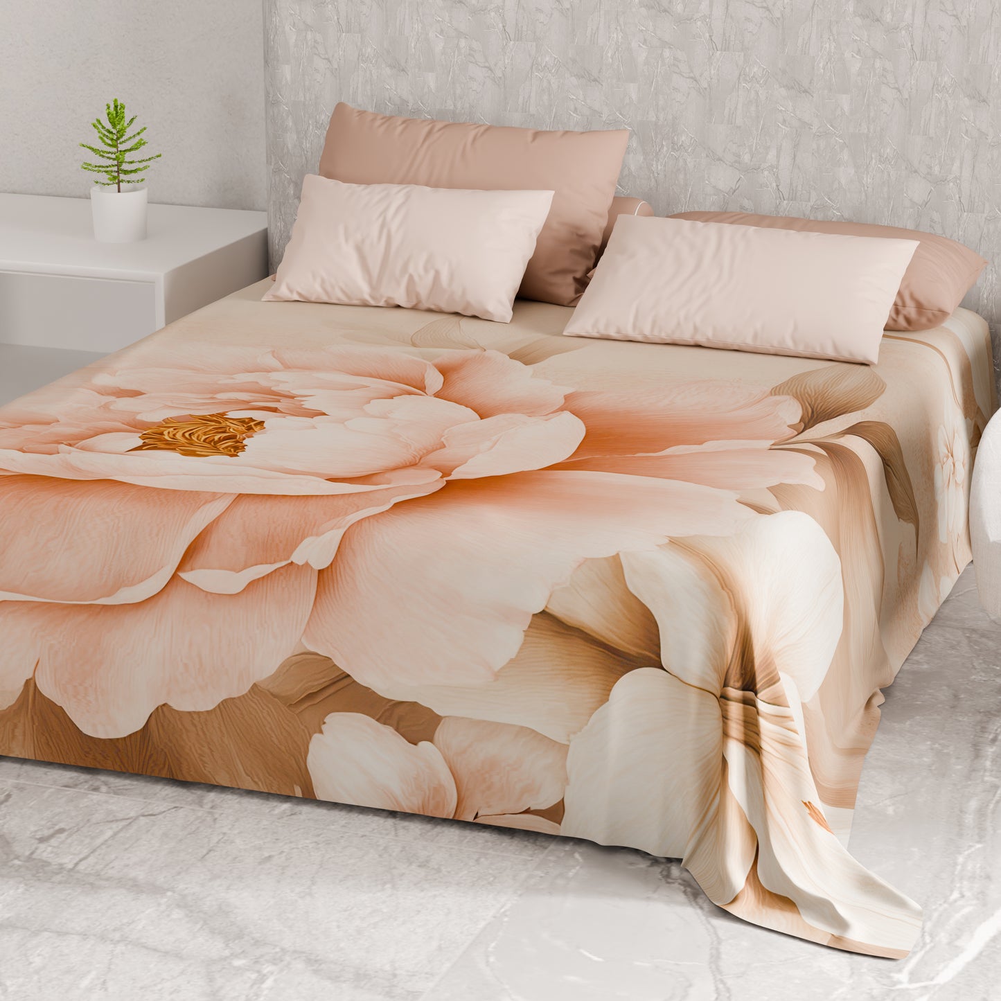 Telo Arredo Copridivano, Copriletto, Copritavolo e Copritutto in Microfibra | Fantasia Floreale F26