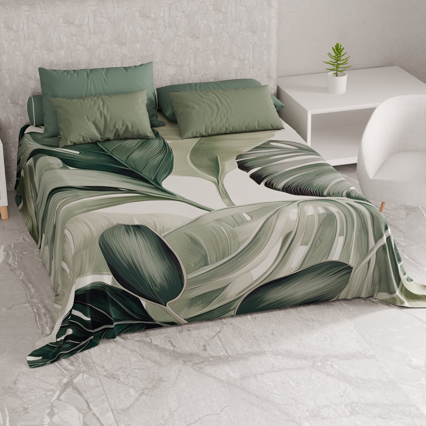 Telo Arredo Copridivano, Copriletto, Copritavolo e Copritutto in Microfibra | Fantasia Floreale F4