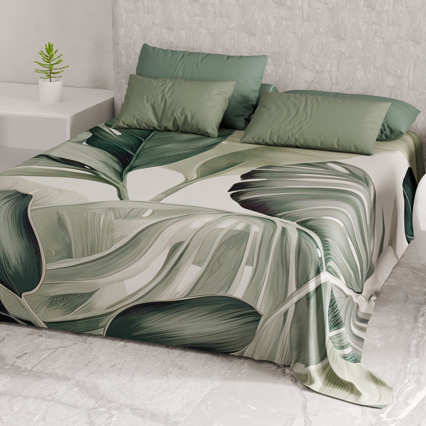 Telo Arredo Copridivano, Copriletto, Copritavolo e Copritutto in Microfibra | Fantasia Floreale F4