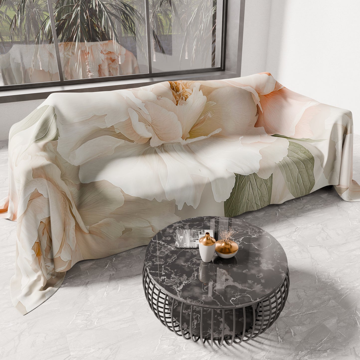 Copriletto Estivo, Coperta Leggera, Lenzuola Copriletto Floreale F40