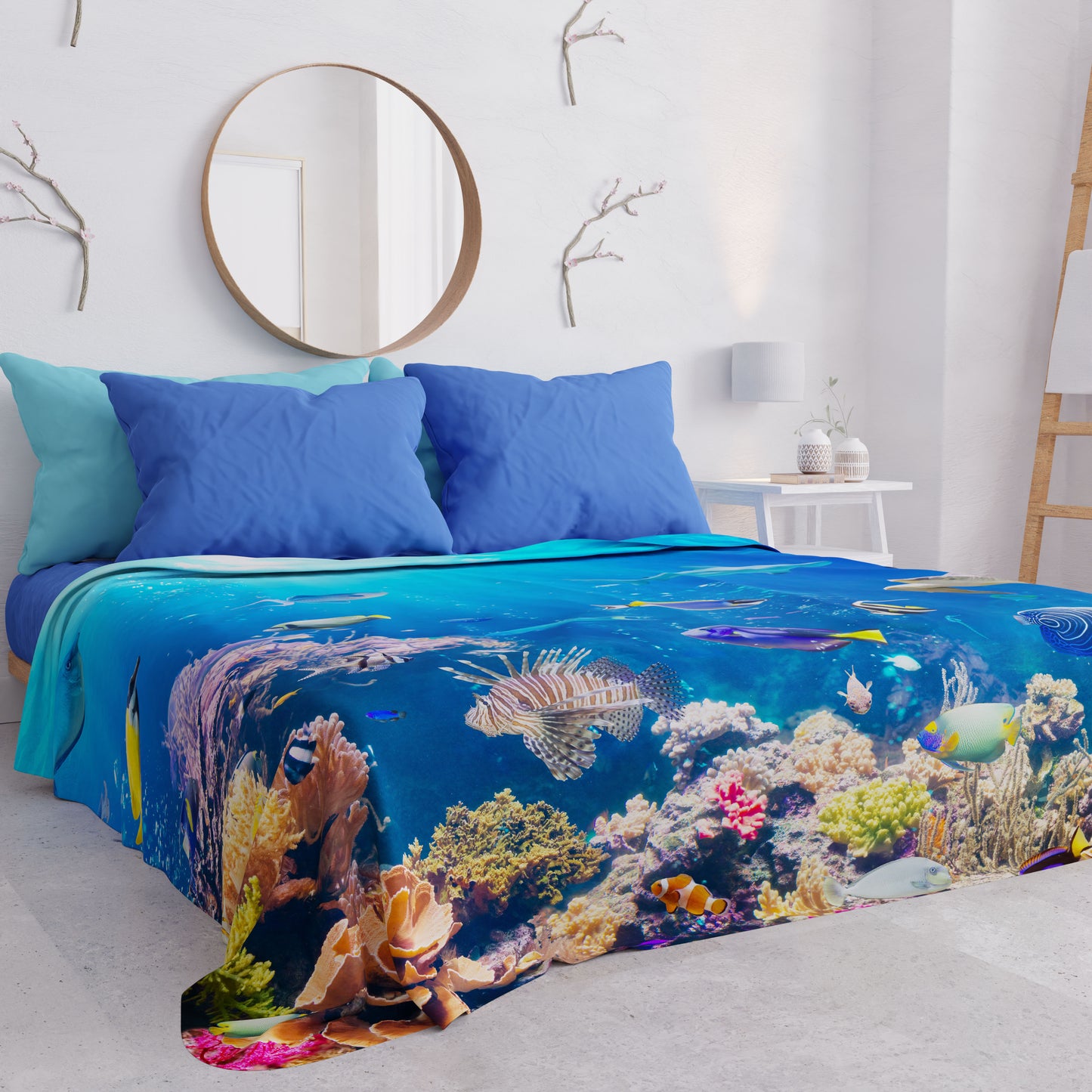 Couvre-lit d'été, couverture légère, draps, aquarium