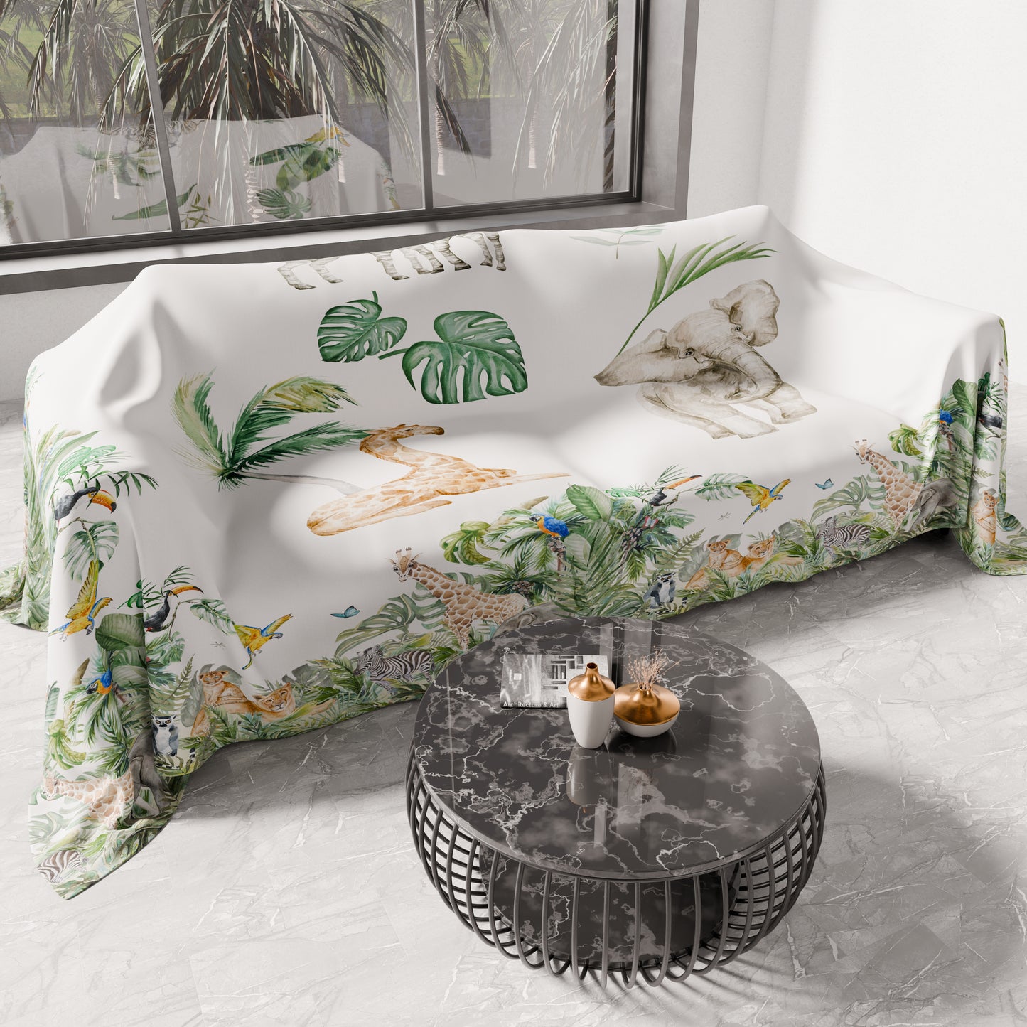 Telo Arredo Copridivano, Copriletto, Copritavolo e Copritutto in Microfibra | Fantasia Animalier 03