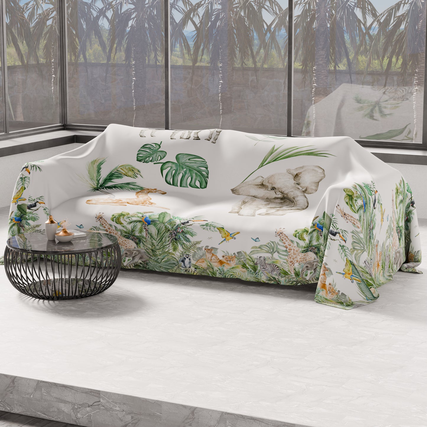 Telo Arredo Copridivano, Copriletto, Copritavolo e Copritutto in Microfibra | Fantasia Animalier 03