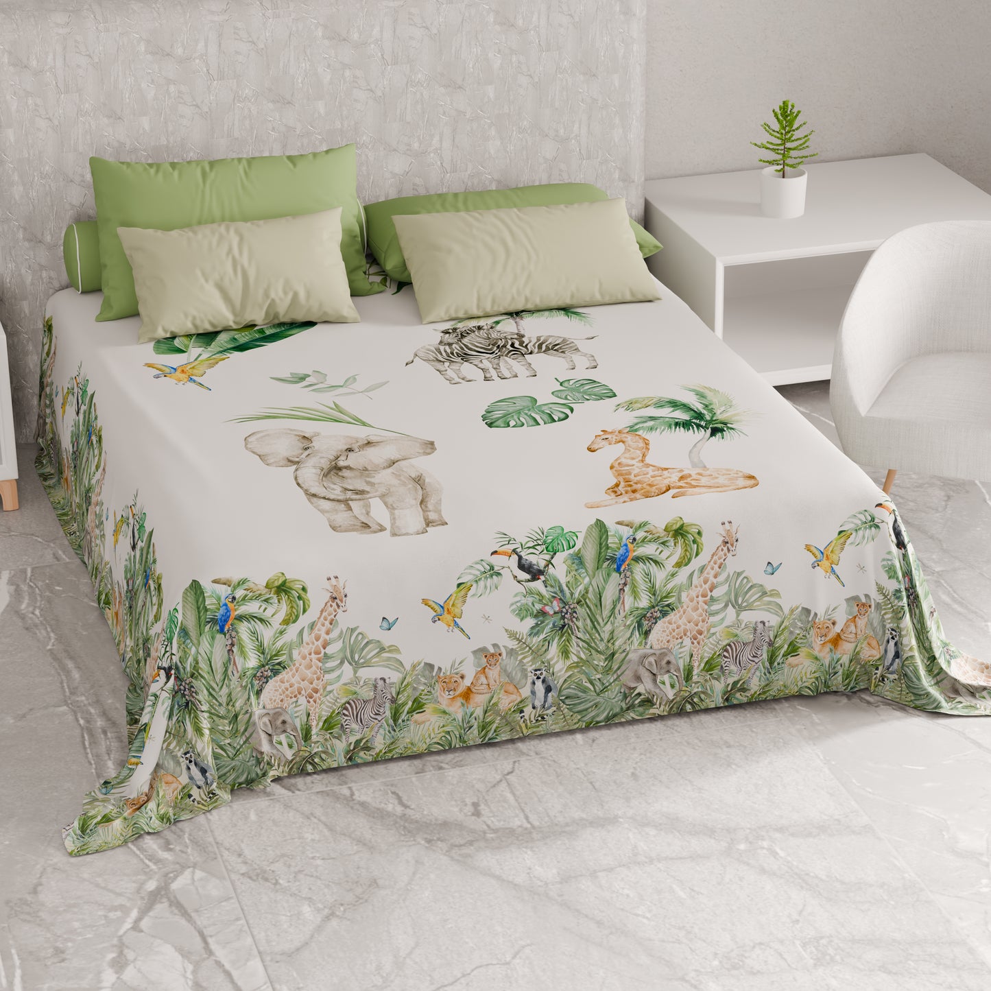 Telo Arredo Copridivano, Copriletto, Copritavolo e Copritutto in Microfibra | Fantasia Animalier 03