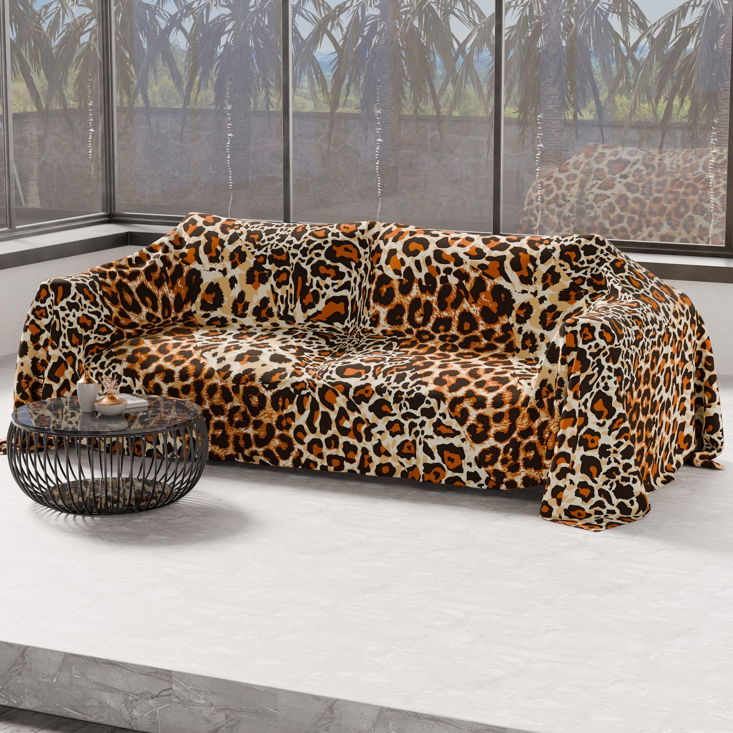 Telo Arredo Copridivano, Copriletto, Copritavolo e Copritutto in Microfibra | Fantasia Animalier 04