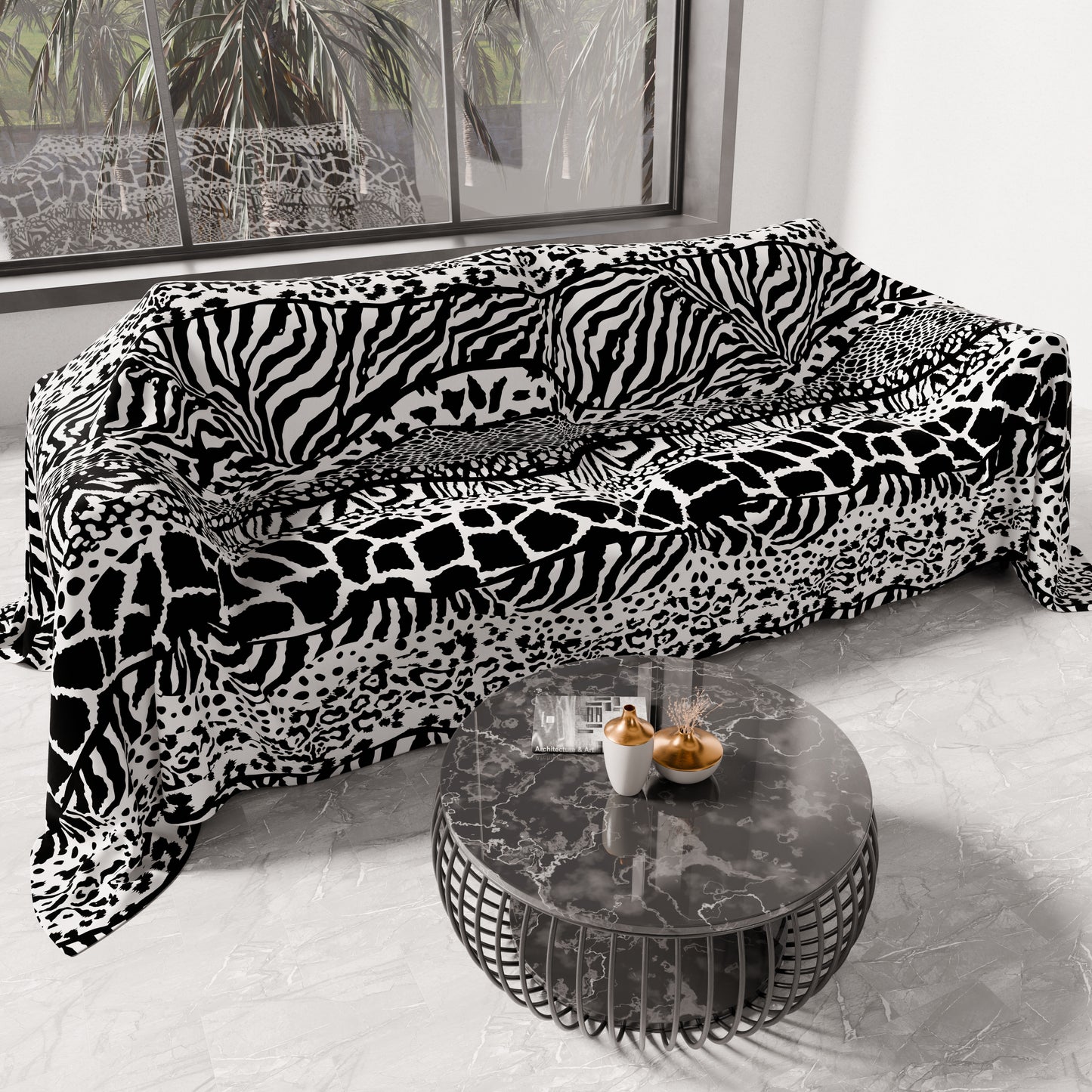 Telo Arredo Copridivano, Copriletto, Copritavolo e Copritutto in Microfibra | Fantasia Animalier 05