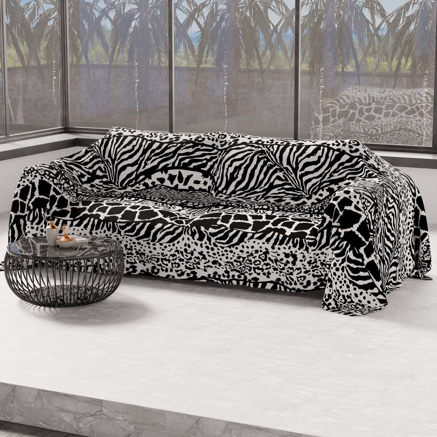 Telo Arredo Copridivano, Copriletto, Copritavolo e Copritutto in Microfibra | Fantasia Animalier 05