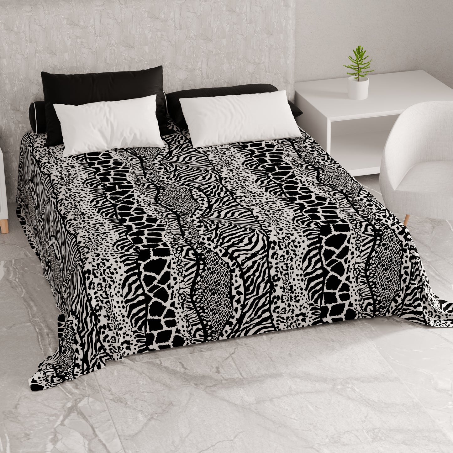 Telo Arredo Copridivano, Copriletto, Copritavolo e Copritutto in Microfibra | Fantasia Animalier 05