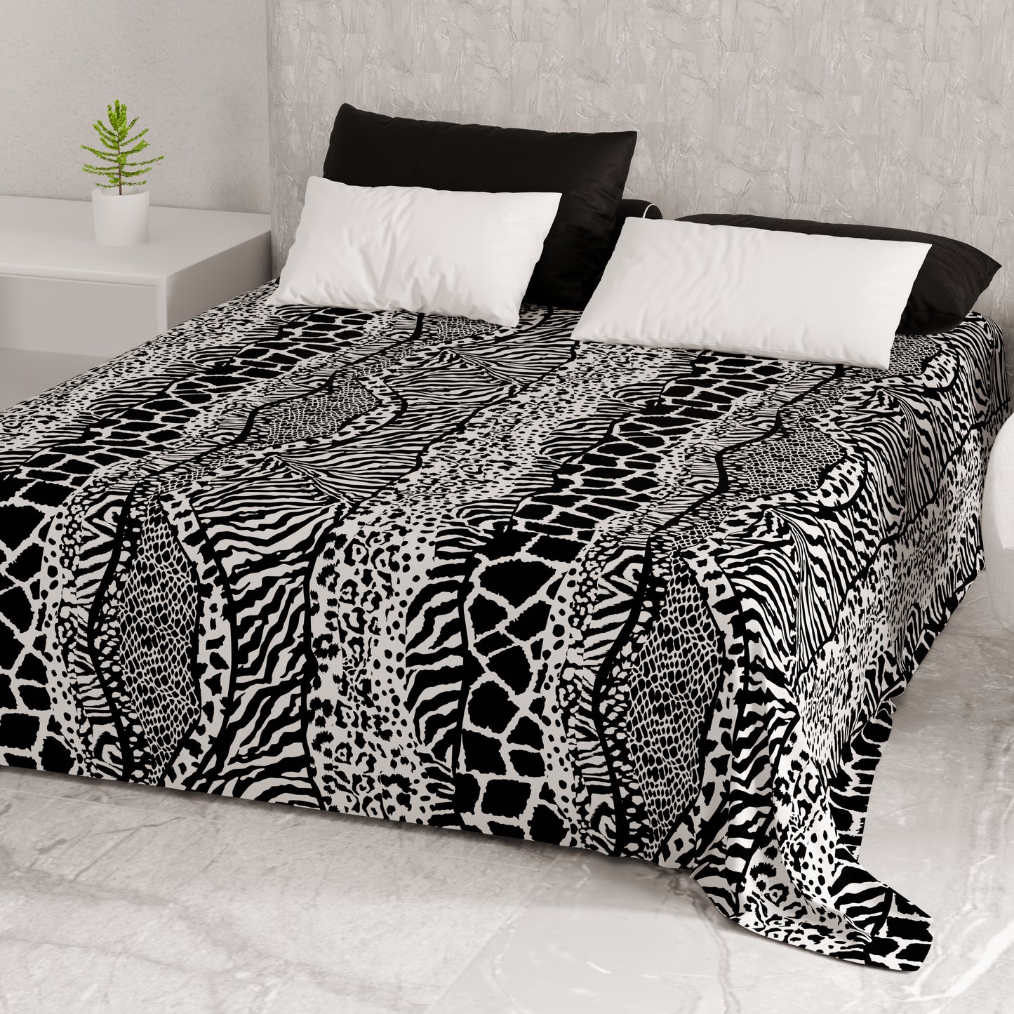 Telo Arredo Copridivano, Copriletto, Copritavolo e Copritutto in Microfibra | Fantasia Animalier 05