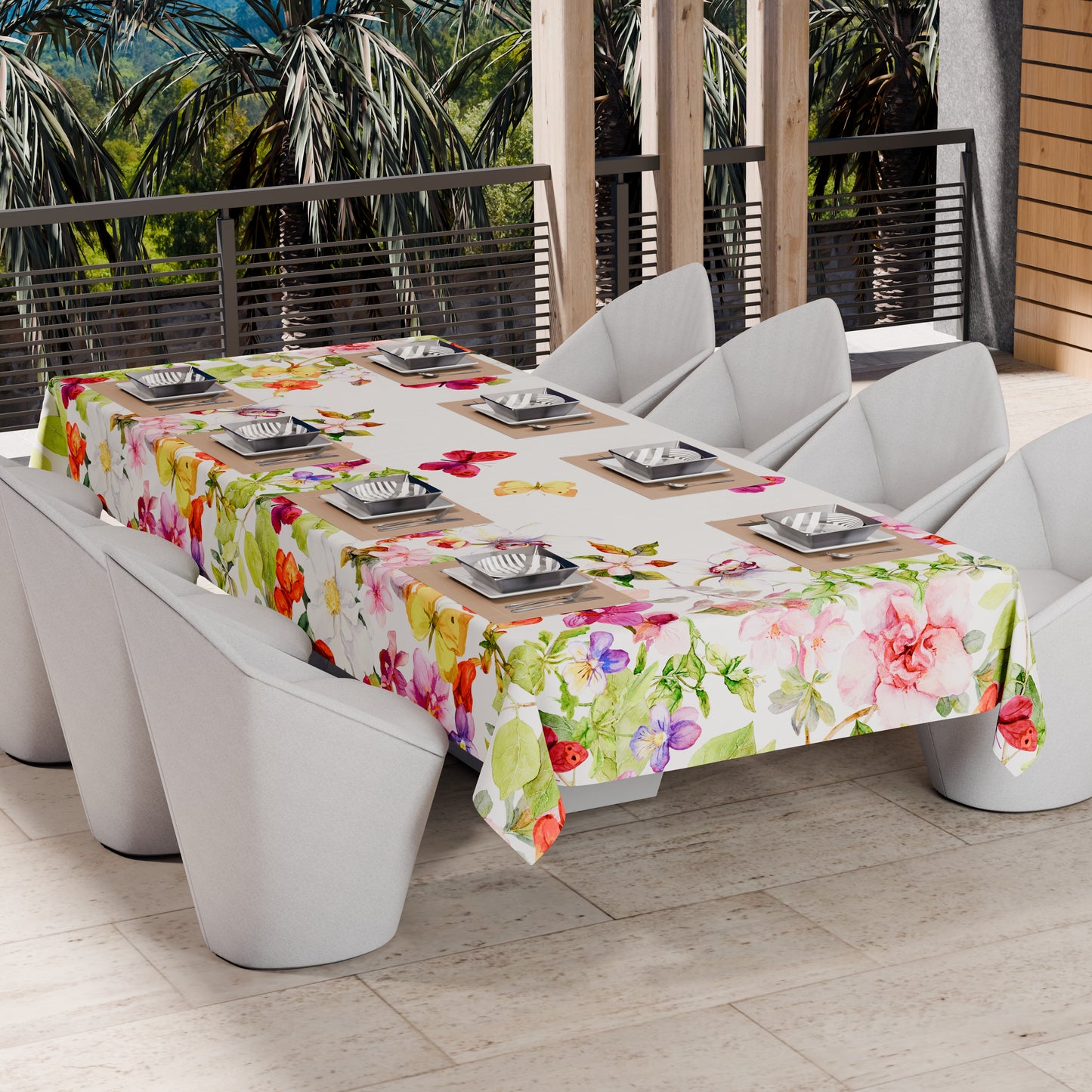 Telo Arredo Copridivano, Copriletto, Copritavolo e Copritutto in Microfibra | Fantasia Farfalle