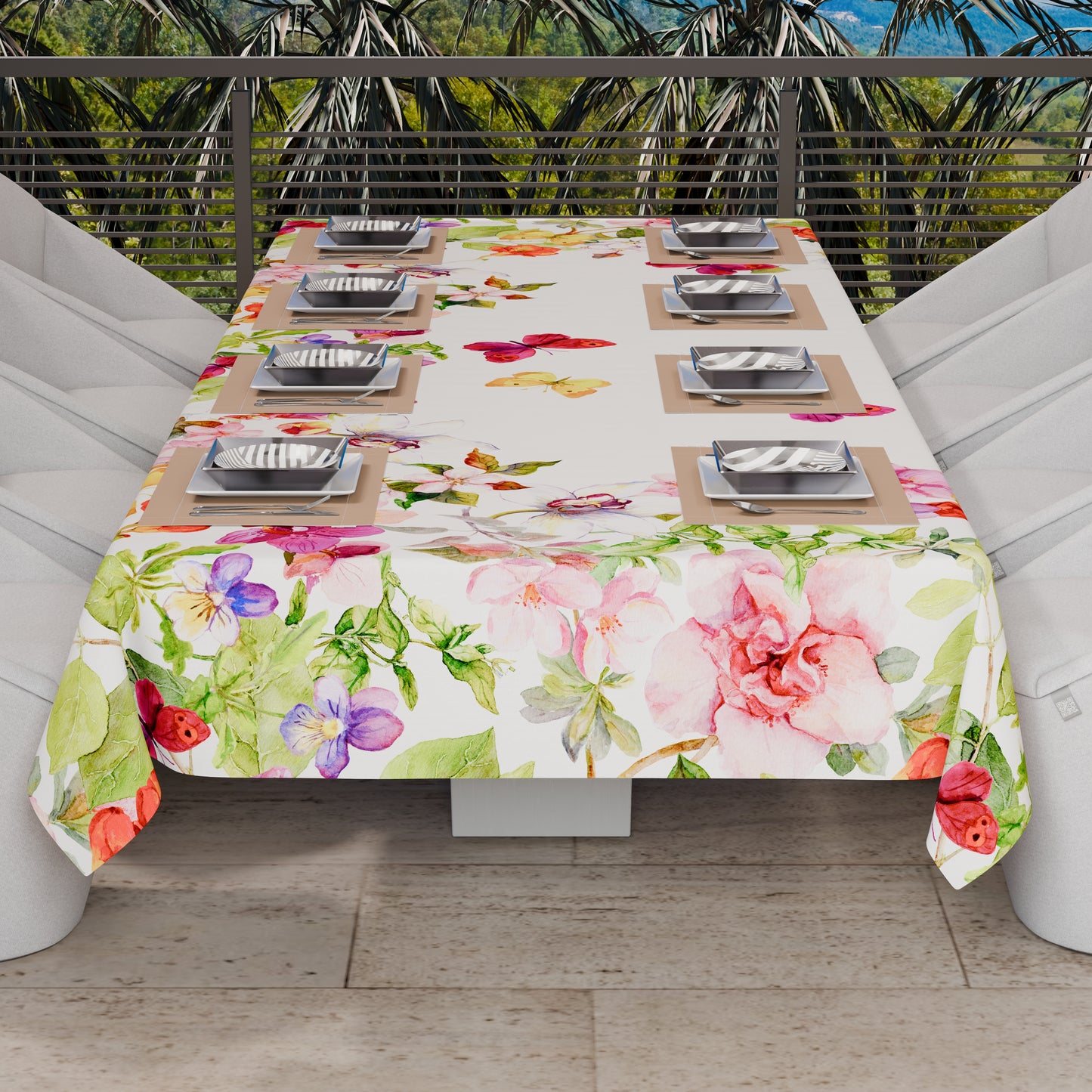 Telo Arredo Copridivano, Copriletto, Copritavolo e Copritutto in Microfibra | Fantasia Farfalle