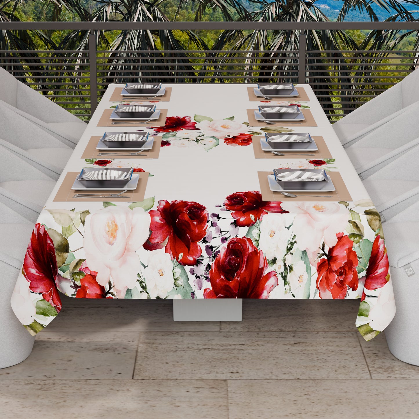 Telo Arredo Copridivano, Copriletto, Copritavolo e Copritutto in Microfibra | Fantasia Floreale 07