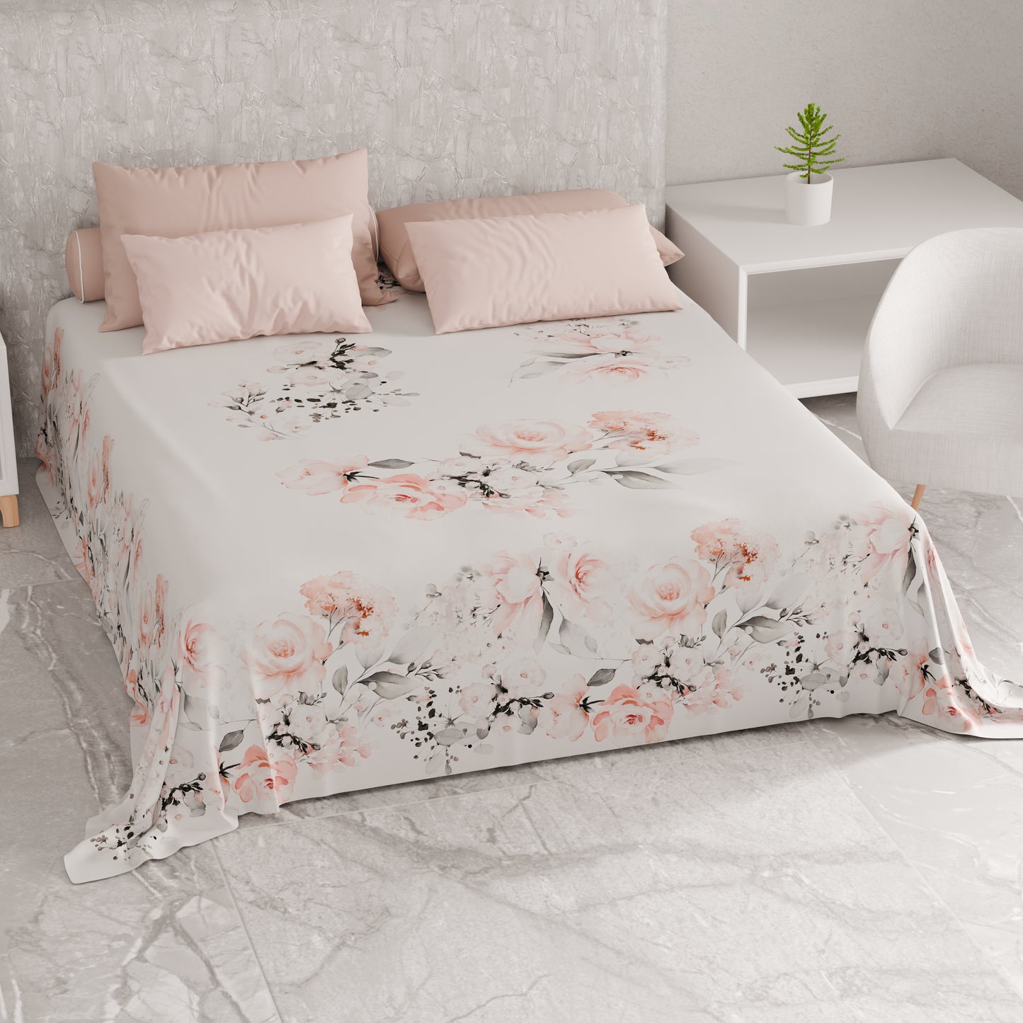 Telo Arredo Copridivano, Copriletto, Copritavolo e Copritutto in Microfibra | Fantasia Floreale 17