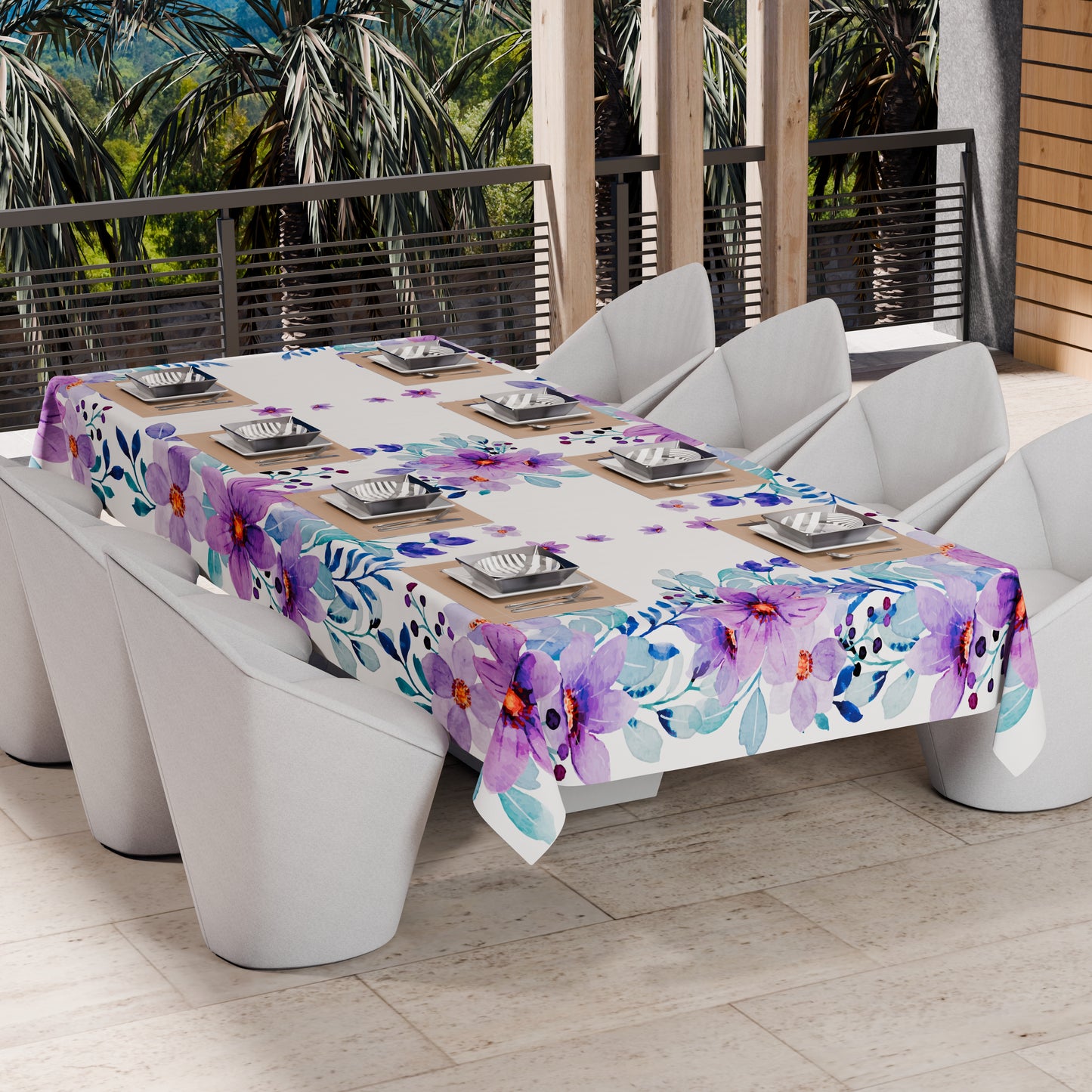 Telo Arredo Copridivano, Copriletto, Copritavolo e Copritutto in Microfibra | Fantasia Floreale 03