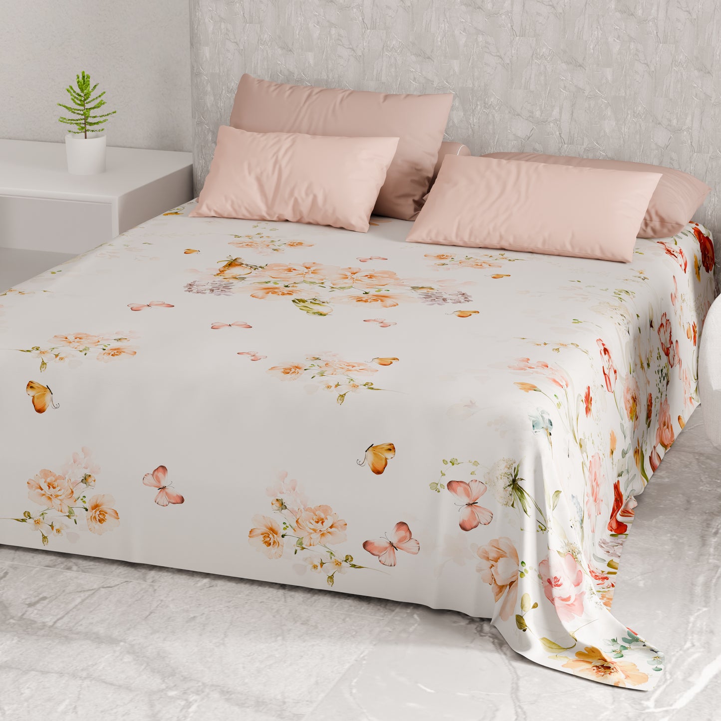 Telo Arredo Copridivano, Copriletto, Copritavolo e Copritutto in Microfibra | Fantasia Floreale 06