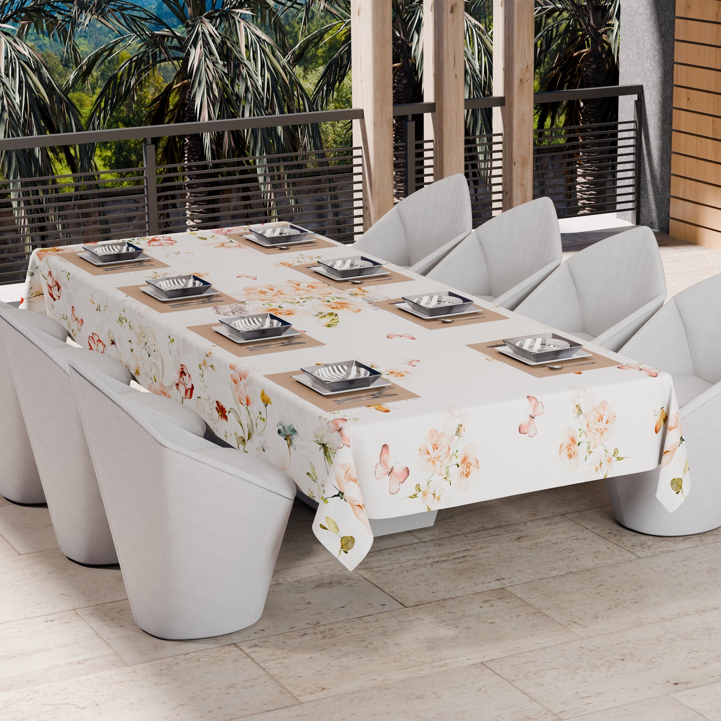 Telo Arredo Copridivano, Copriletto, Copritavolo e Copritutto in Microfibra | Fantasia Floreale 06