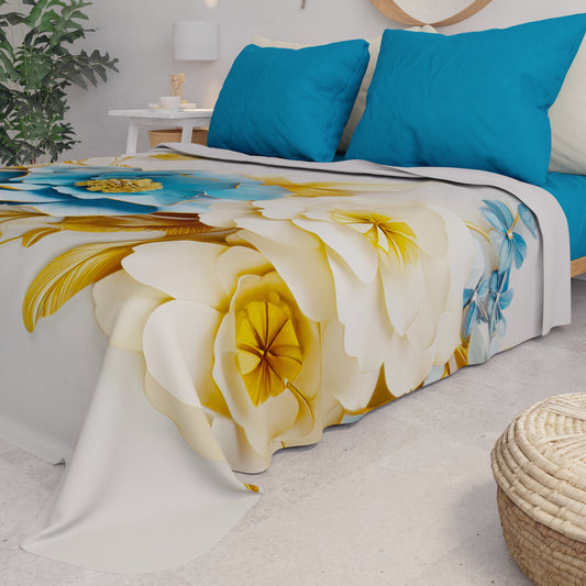 Couvre-lit d'Été, Couverture Légère, Draps Couvre-lit Fleur Céramique 03