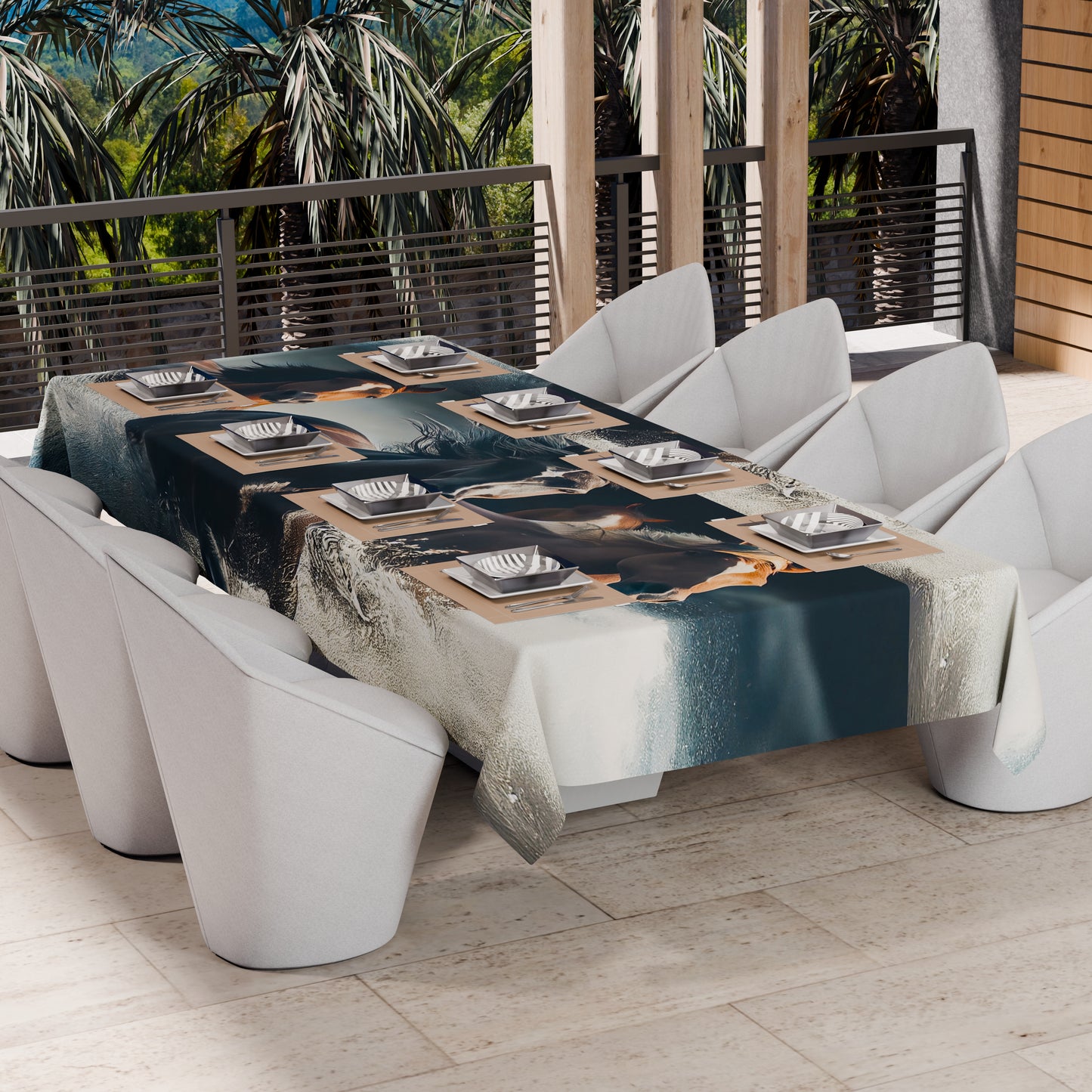 Telo Arredo Copridivano, Copriletto, Copritavolo e Copritutto in Microfibra | Fantasia Horses