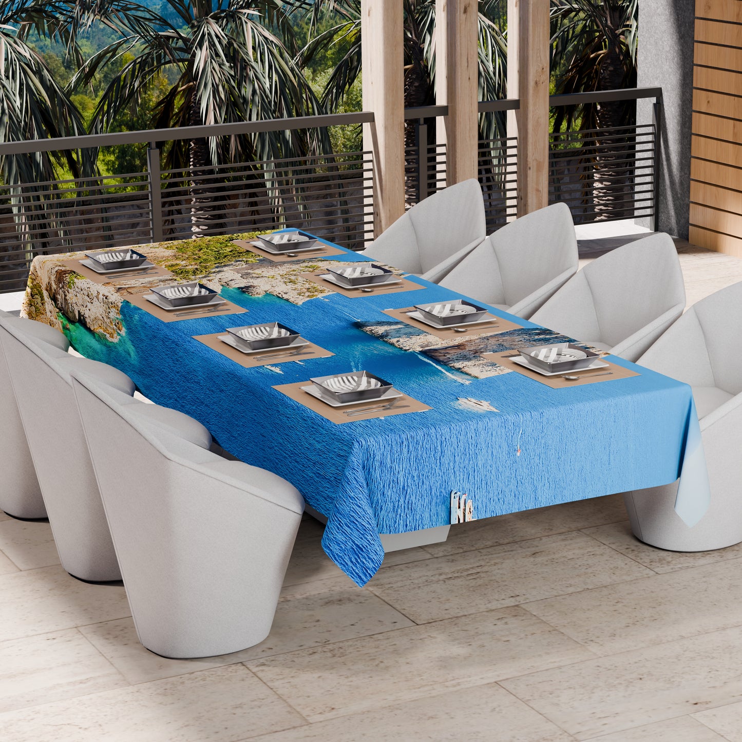 Telo Arredo Copridivano, Copriletto, Copritavolo e Copritutto in Microfibra | Fantasia Marino 03