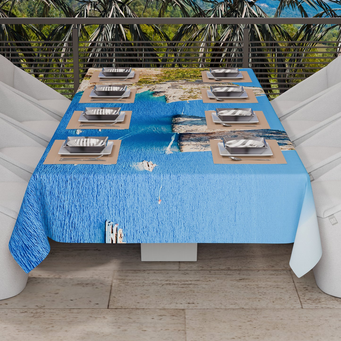 Telo Arredo Copridivano, Copriletto, Copritavolo e Copritutto in Microfibra | Fantasia Marino 03