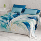 Telo Arredo Copridivano, Copriletto, Copritavolo e Copritutto in Microfibra | Fantasia Palmwater Blu