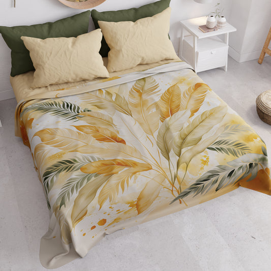 Copriletto Estivo, Coperta Leggera, Lenzuola Copriletto Palmwater Oliva