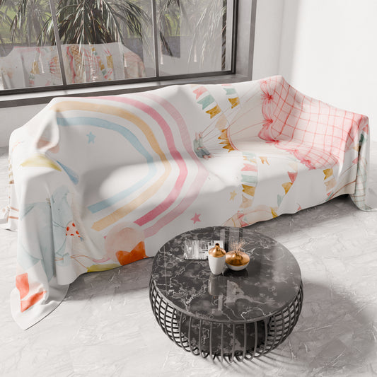 Telo Arredo Copridivano, Copriletto, Copritavolo e Copritutto in Microfibra | Fantasia Party 01