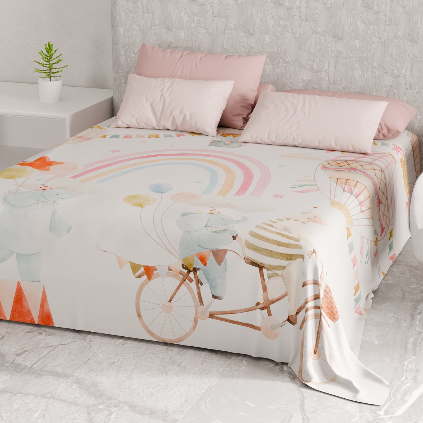 Telo Arredo Copridivano, Copriletto, Copritavolo e Copritutto in Microfibra | Fantasia Party 01