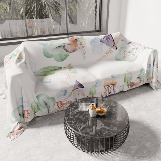 Telo Arredo Copridivano, Copriletto, Copritavolo e Copritutto in Microfibra | Fantasia Party 02