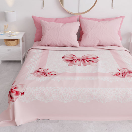 Couvre-lit d'été, couverture légère, draps couvre-lit, nœud rose