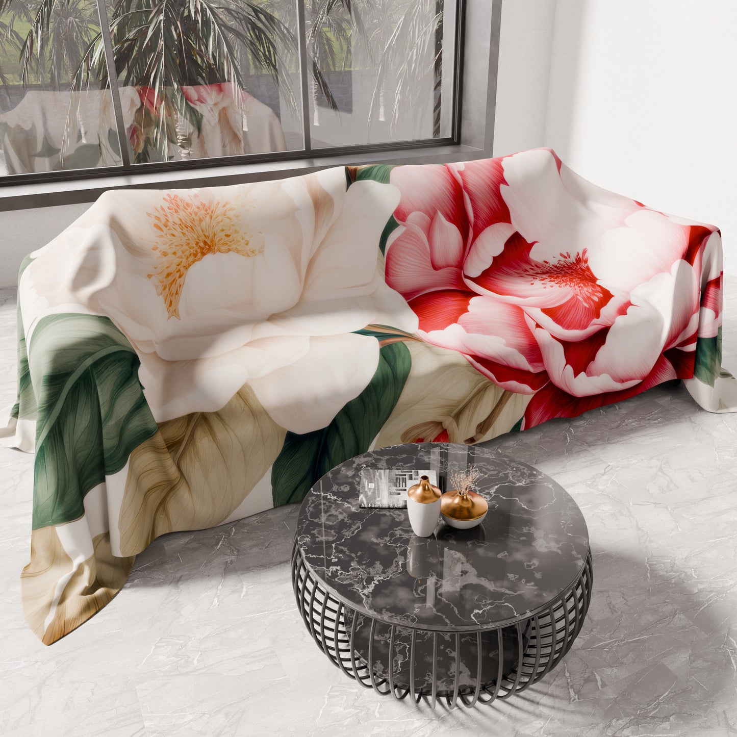 Telo Arredo Copridivano, Copriletto, Copritavolo e Copritutto in Microfibra | Fantasia Sofia