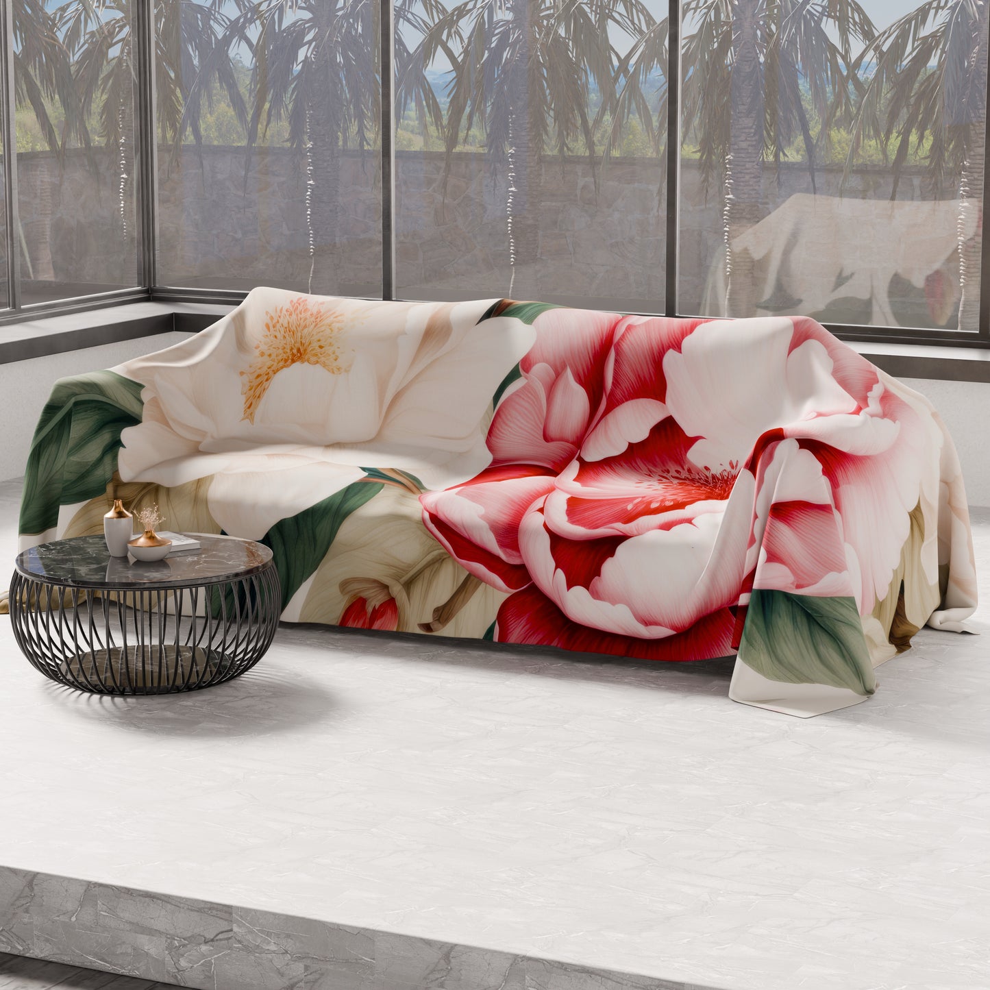 Telo Arredo Copridivano, Copriletto, Copritavolo e Copritutto in Microfibra | Fantasia Sofia