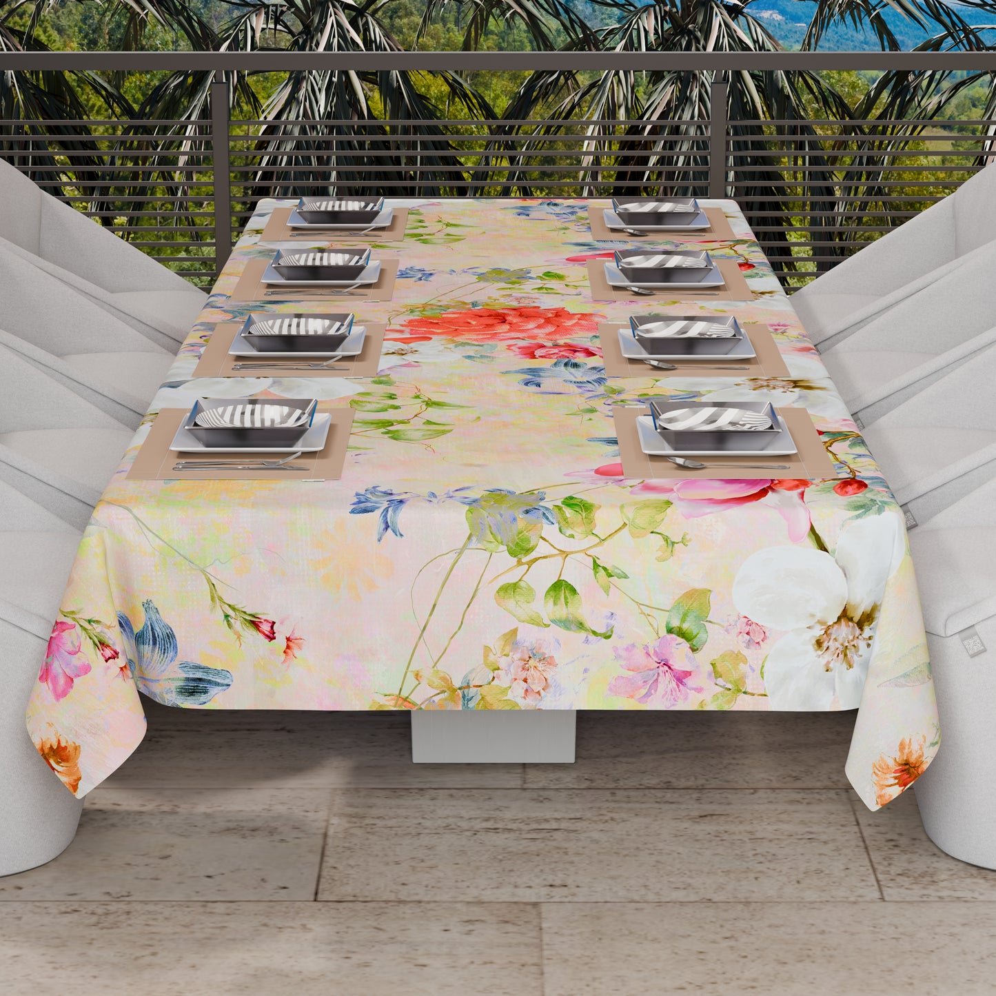 Telo Arredo Copridivano, Copriletto, Copritavolo e Copritutto in Microfibra | Fantasia Spring Colorful