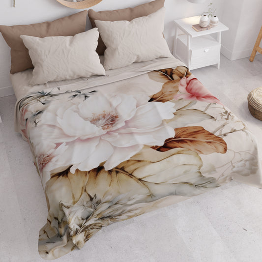 Copriletto Estivo, Coperta Leggera, Lenzuola Copriletto Vintage Flower