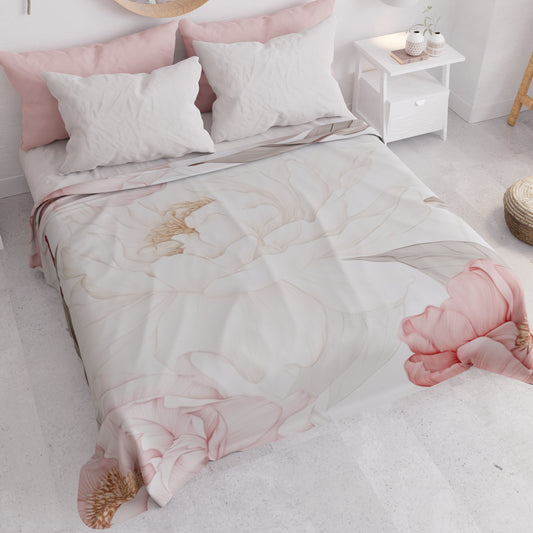 Couvre-lit d'été, Couverture légère, Draps couvre-lit Pivoine